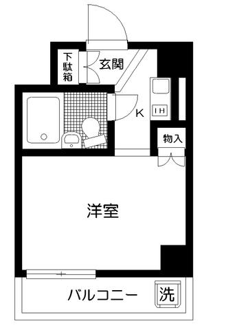日神パレステージ錦糸町第2(ワンルーム/5階)の間取り写真