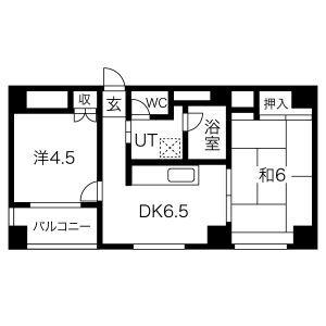 パール熱田(2DK/7階)の間取り写真