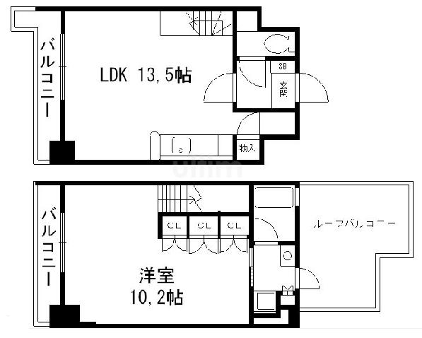 ベラジオ京都清水(1LDK/3階)の間取り写真