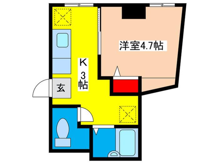 十条ホワイトビル(1K/3階)の間取り写真