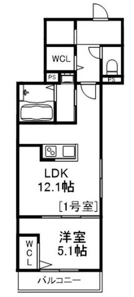 BASE NANGOU(1LDK/3階)の間取り写真