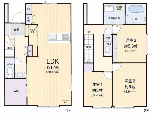 EXSTYLE IDACHO(3LDK/1階)の間取り写真