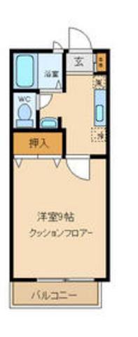 レオーネ(1K/1階)の間取り写真