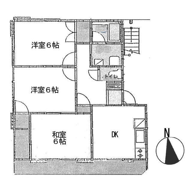 レーベンハイム21 B棟(3DK/2階)の間取り写真