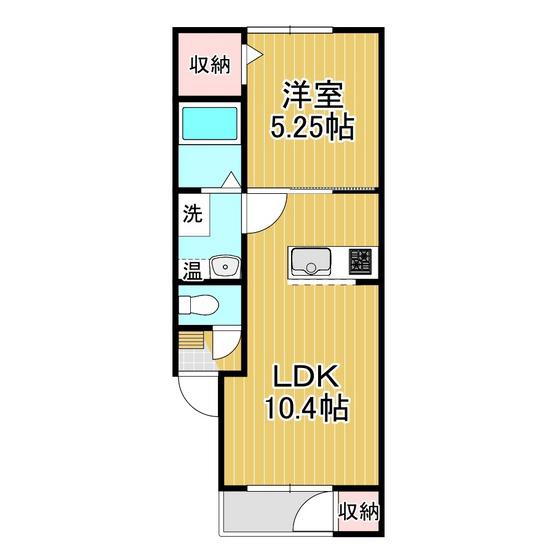 センタービレッヂ(1LDK/3階)の間取り写真