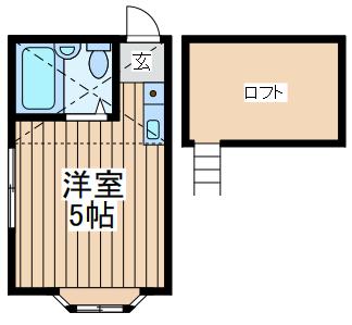 ナチュラルエイト(ワンルーム/2階)の間取り写真