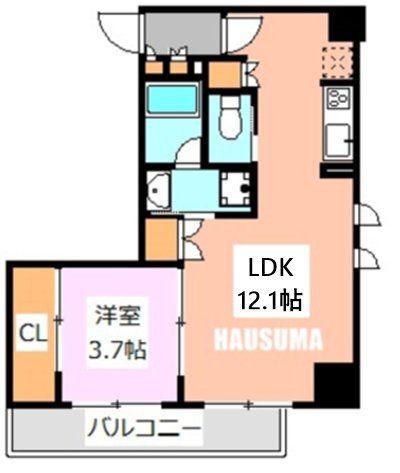 LA DOUCEUR巣鴨(1LDK/8階)の間取り写真