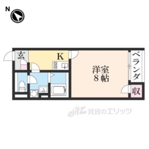 レオネクストイーストタウンヨザ(1K/2階)の間取り写真