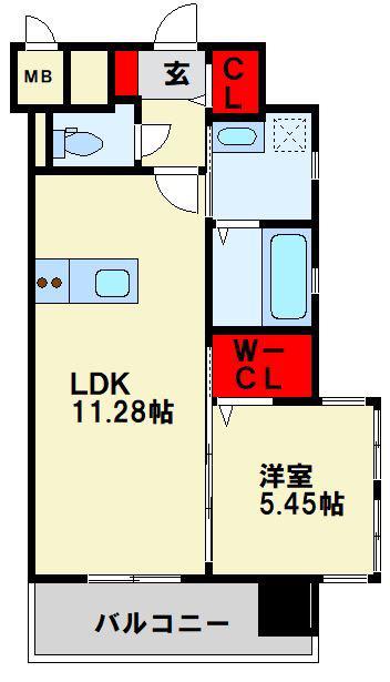 LEGEND157(1LDK/2階)の間取り写真