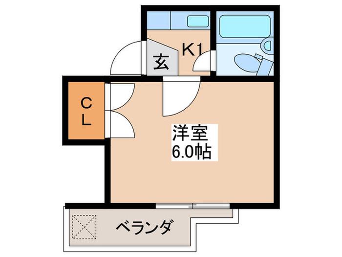 藤パレス井の頭A(1K/3階)の間取り写真