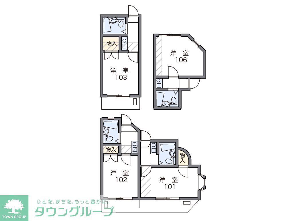 レオパレス蒲田(1K/2階)の間取り写真