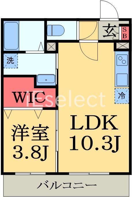 コージーコート(1LDK/2階)の間取り写真