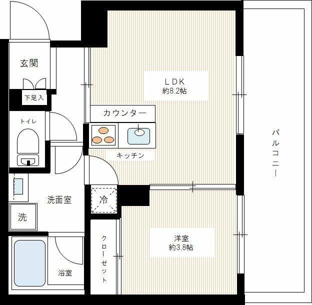 MAXIV小竹向原(1LDK/3階)の間取り写真
