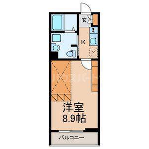 アテナ稲毛(1K/1階)の間取り写真