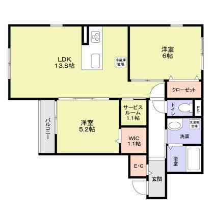 ＪＲ山手線 巣鴨駅 徒歩4分 3階建 築5年(2SLDK/2階)の間取り写真