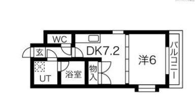 エクセレントパレス101(1DK/3階)の間取り写真