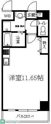 かじかわ(ワンルーム/3階)の間取り写真