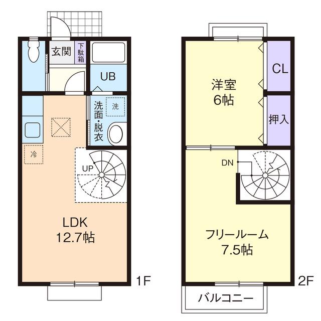 1717II(2LDK/1階)の間取り写真