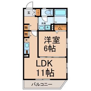エムロード(1LDK/2階)の間取り写真
