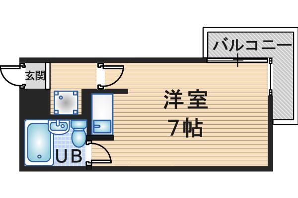 T・S石橋(ワンルーム/2階)の間取り写真