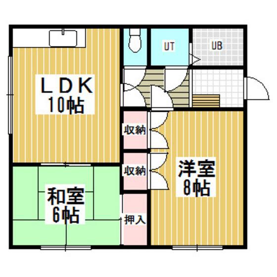 リンデンパレス(2LDK/2階)の間取り写真