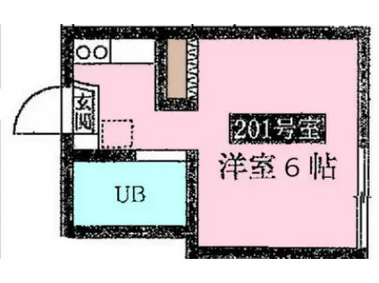 SAND VILLAGE IN KODAIRA(1K/2階)の間取り写真