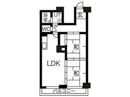 多賀城ロジュマンG棟(2LDK/8階)の間取り写真