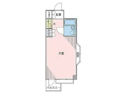 パークアベニュー国分寺(ワンルーム/5階)の間取り写真