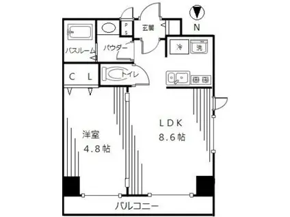 MATSUTAKA OXFORD COURT(1LDK/6階)の間取り写真