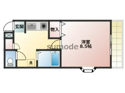 TABIYADO SENRIKITA(1K/2階)の間取り写真