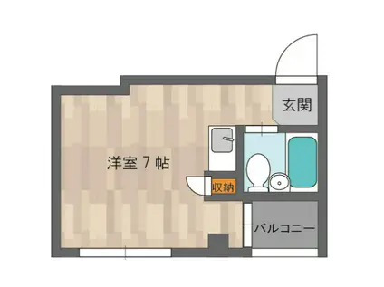 シティコーポ上汐(ワンルーム/2階)の間取り写真