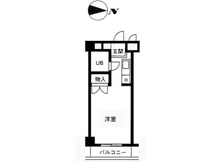 中島ICハイツ(ワンルーム/2階)の間取り写真