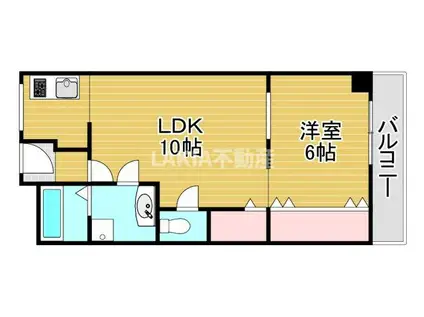 宝コーポ(1LDK/4階)の間取り写真
