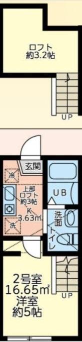 キャンディテラス南橋本(1K/2階)の間取り写真