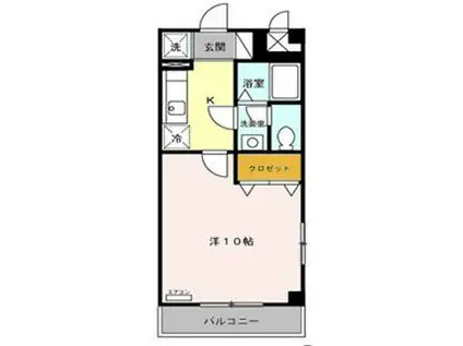 さがみ野セントラルビルII(1K/3階)の間取り写真