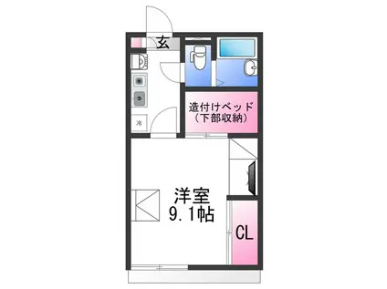 レオパレスドリームWKT(1K/2階)の間取り写真