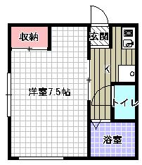 ピエッサ羽田(1K/1階)の間取り写真