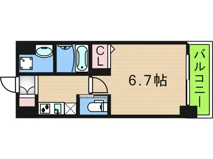 AVANTIO GRANDE(1K/1階)の間取り写真