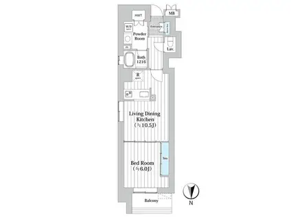 CHIEN VIVERRIN(1LDK/7階)の間取り写真