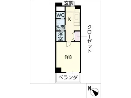 RIDGE大曾根(1K/11階)の間取り写真