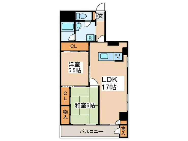 鷺沼ハイム 6階階 間取り