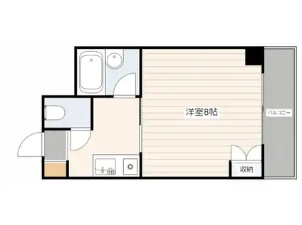 GRACIEUX河原町(1K/2階)の間取り写真