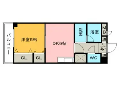 イングミー壱番館(1DK/3階)の間取り写真