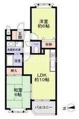 VILLA MS(2LDK/3階)の間取り写真