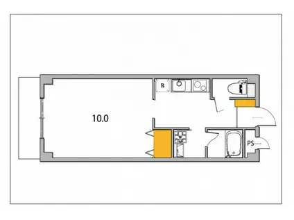 コンフォートケヤキ(1K/4階)の間取り写真