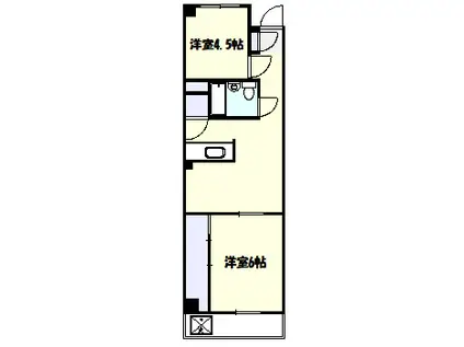 マンションシルビア(2DK/3階)の間取り写真