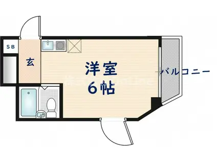 ロイヤルシード小阪(ワンルーム/3階)の間取り写真
