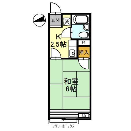 クレール神宮前(1K/1階)の間取り写真
