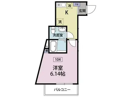 アジュール清瀬(1K/3階)の間取り写真