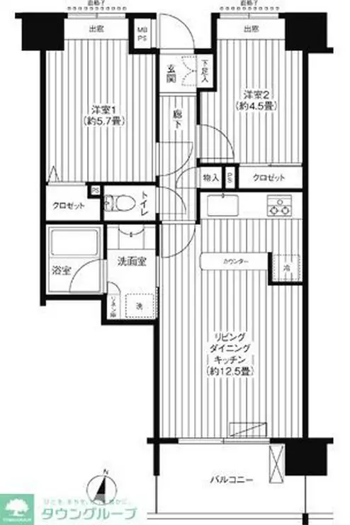 スターフィールド浦和常盤 7階階 間取り